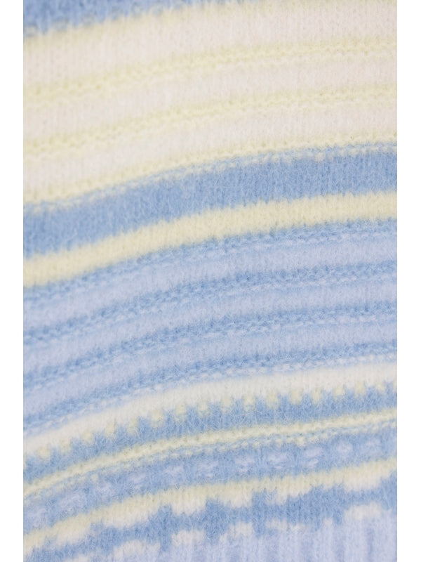 Stripe Alpaca Blend Knit Vest