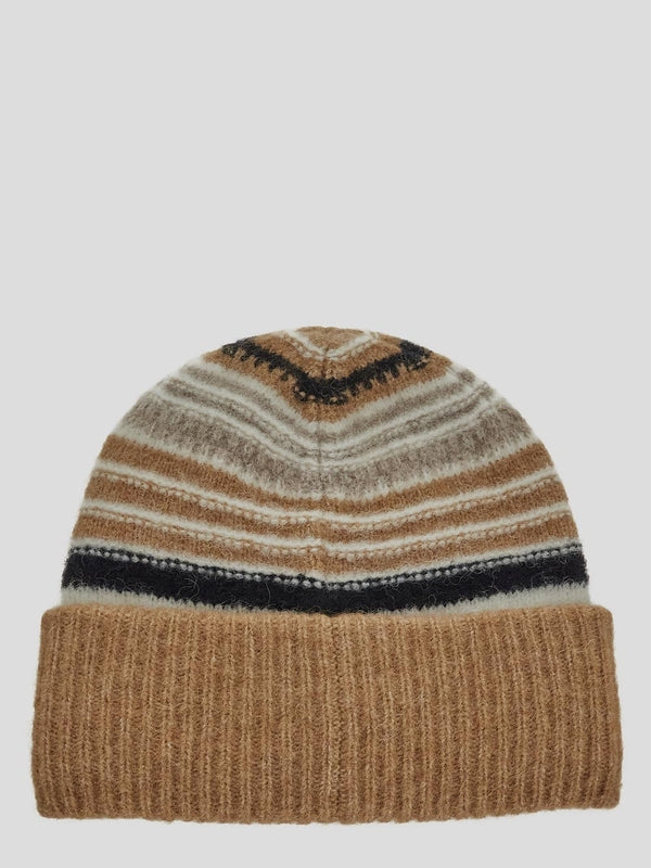 Logo Embroidered Stripe Beanie