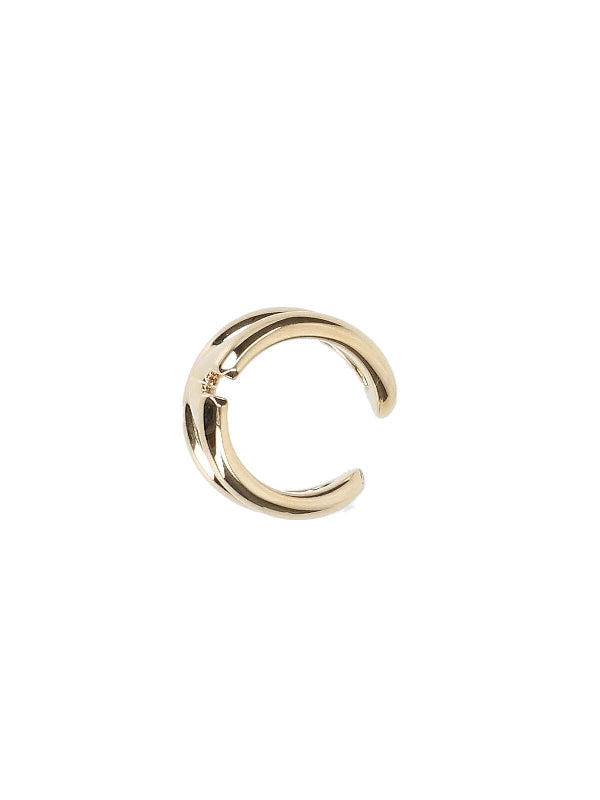 V Logo Gold Tone Ring