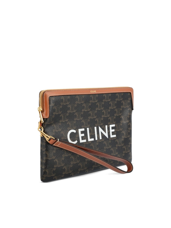 Triomphe Logo Canvas Clutch