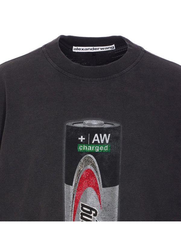 Logo Graphic Printing Short Sleeve Cotton T-Shirt