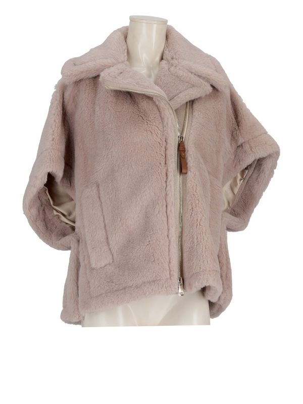 Teddy Shearling Zip-Up Jacket