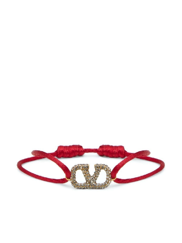 Crystal V Logo Bracelet