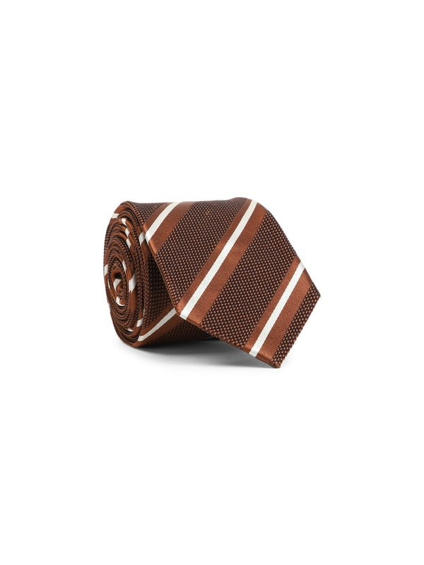 Diagonal Stripe Silk Necktie