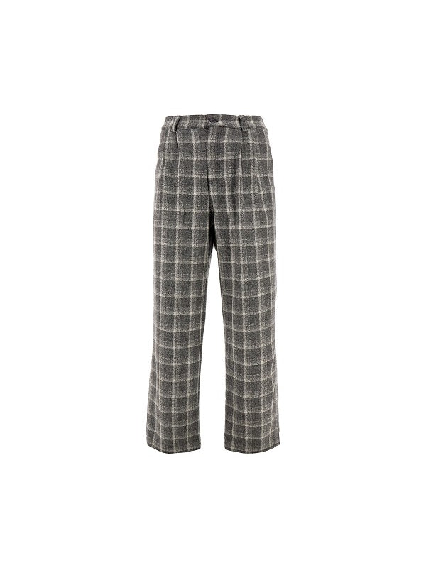 Check Pattern Wool Pants