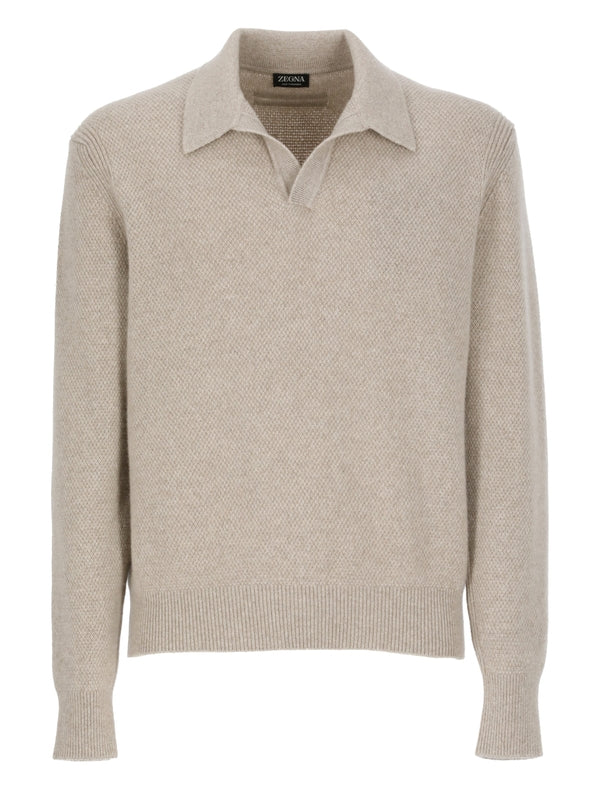 Cashmere Knit Polo Shirt