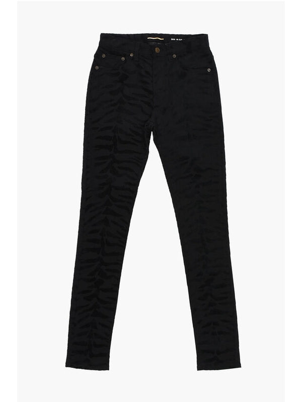 Animal Pattern Denim Pants