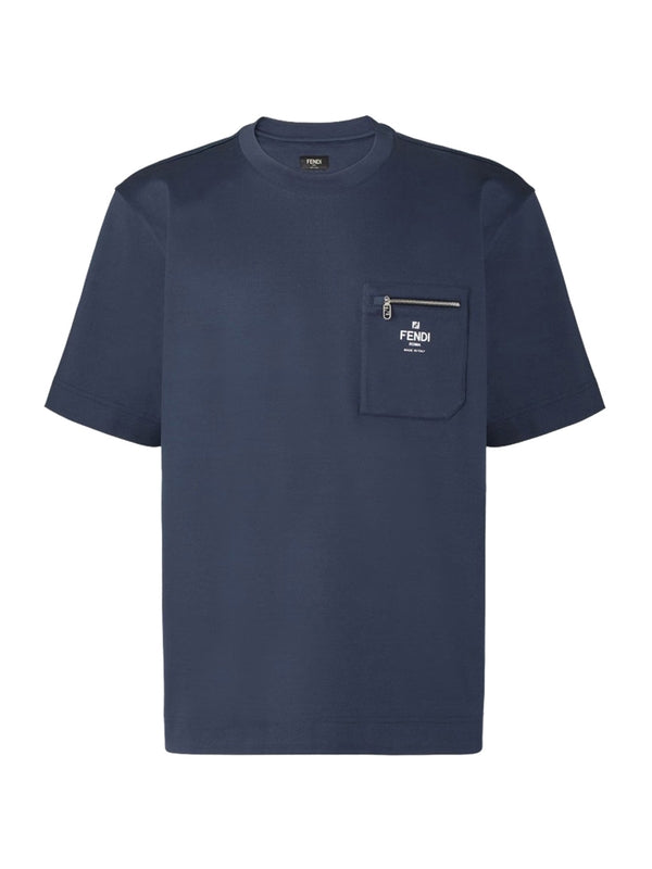 Roma Logo Pocket Cotton Short
  Sleeve T-shirt