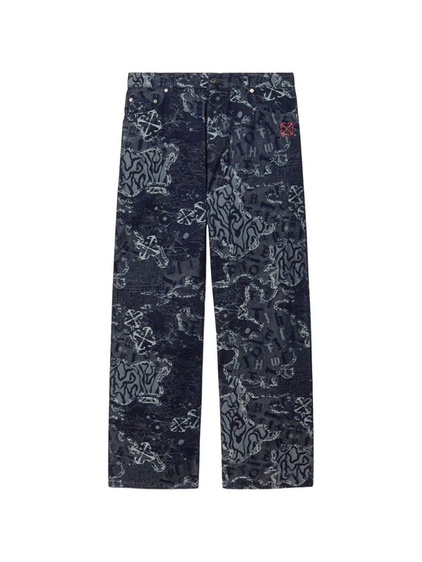 Arrow Graphic Denim Pants