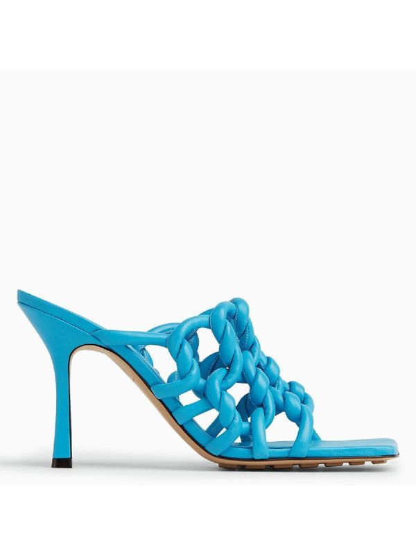 Twist Tubular Lambskin Sandal
  Heel