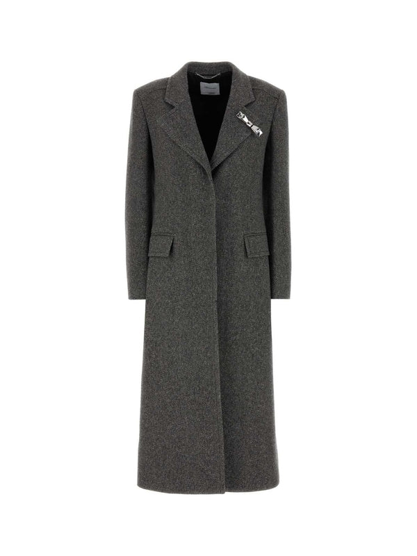 Bow Decorative
  Single Wool Coat