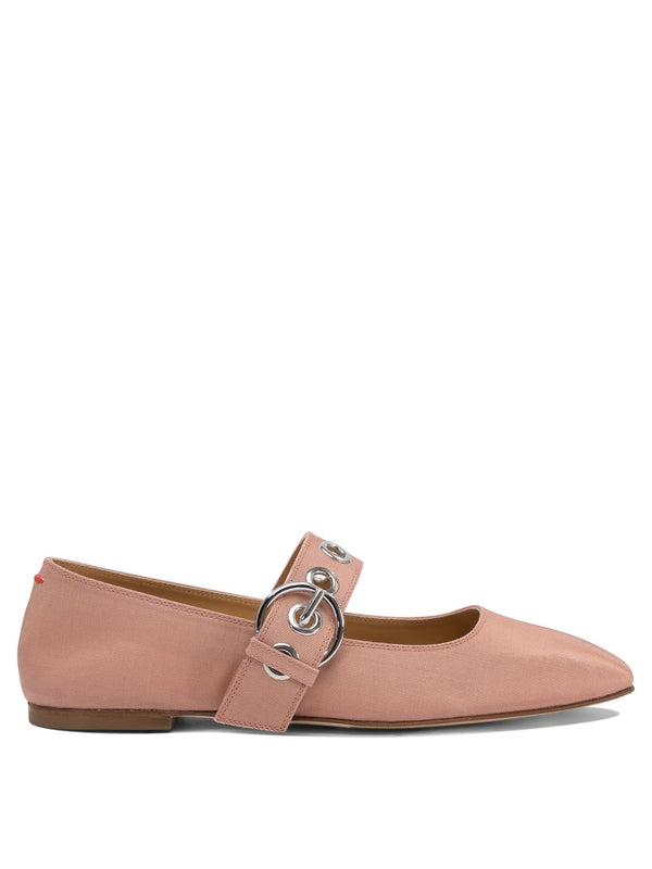 Uma Twill Leather Ballet Flat