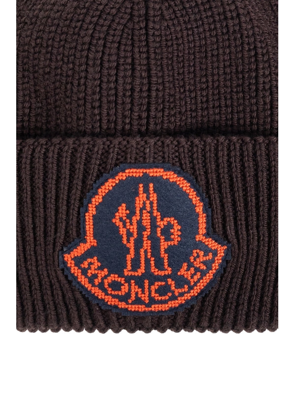 Logo Patch Rib Wool Beanie