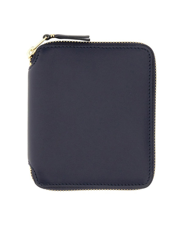 Black Inner Logo Zipper Half Wallet