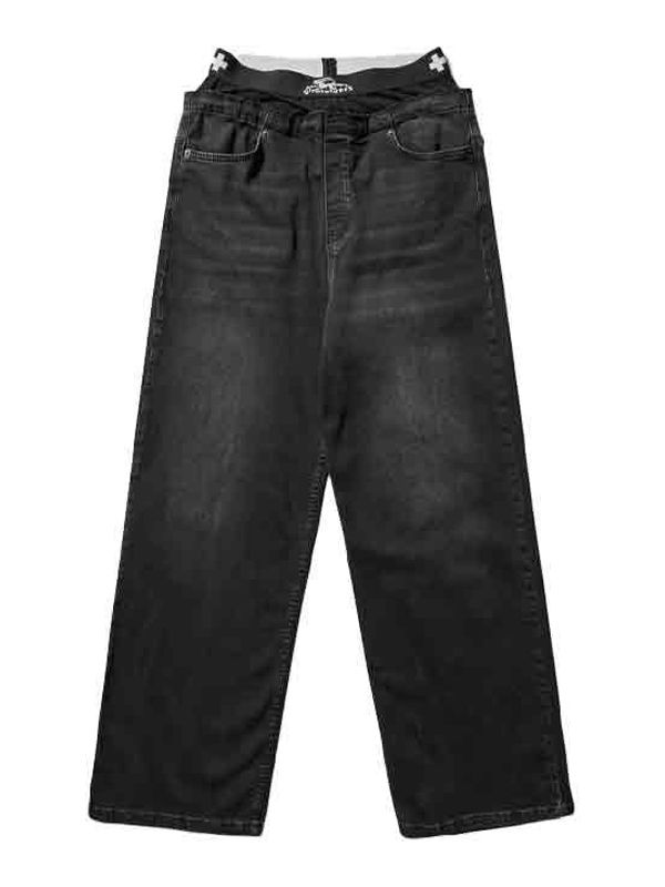 Waistband Regular Denim Pants