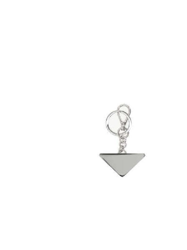 Triangle Logo Charm Key Ring