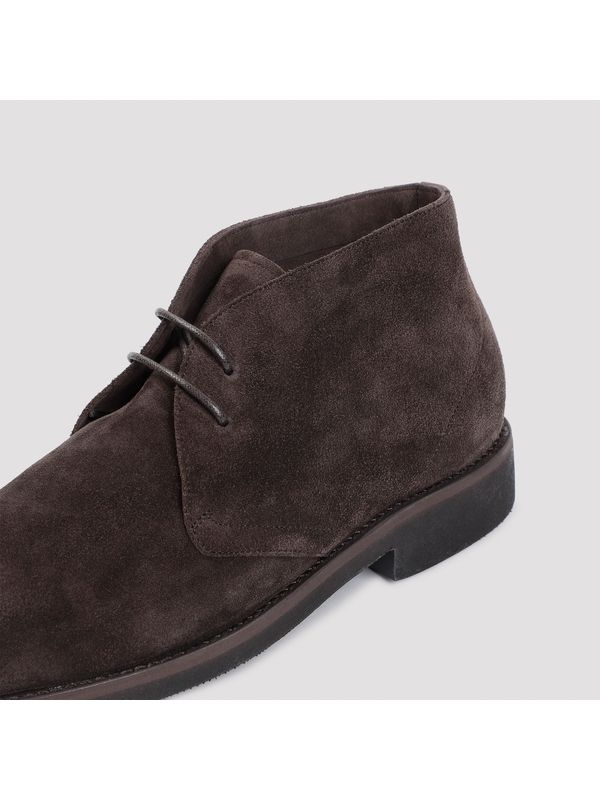 Suede Leather Lace-Up Boots