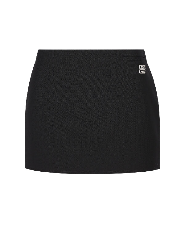 4g Logo Wool Mini Skirt