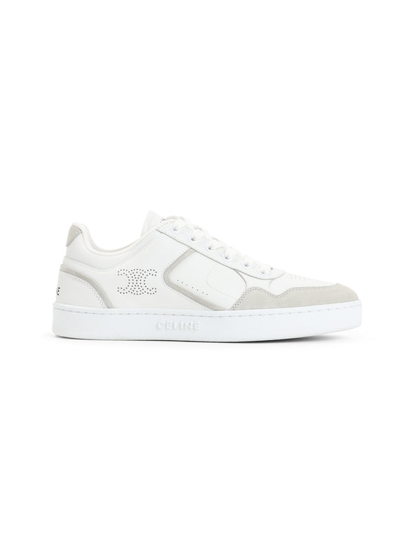 Triomphe Logo Leather Low-Top Sneakers
