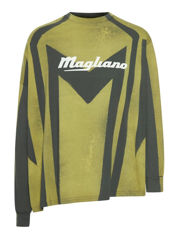 Phantom Twist Effect Cotton Longsleeve Top