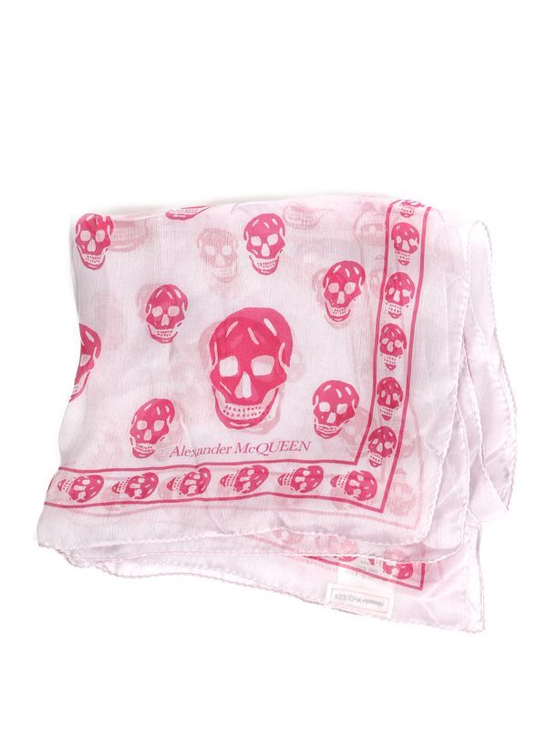 Skull Printed Silk Scarf