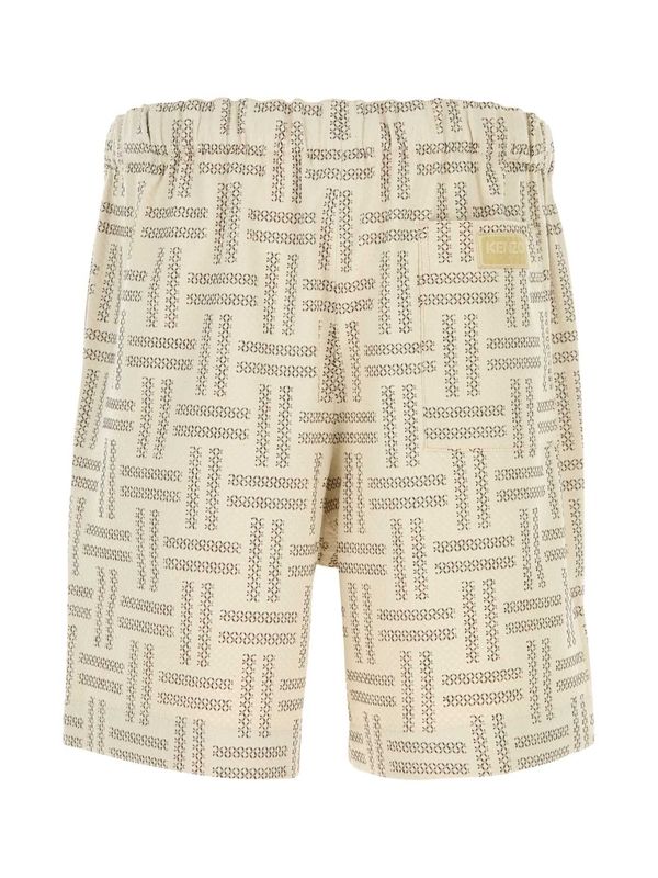 Allover Pattern Drawstring Shorts