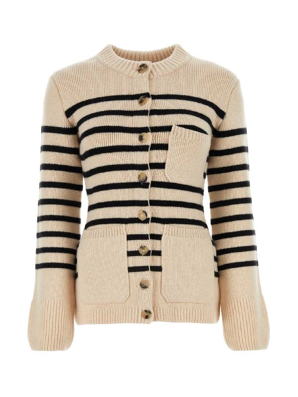 Suzette Cashmere Stripe Cardigan