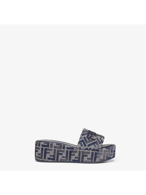 Sunshine Denim Wedge Sandals - Jente