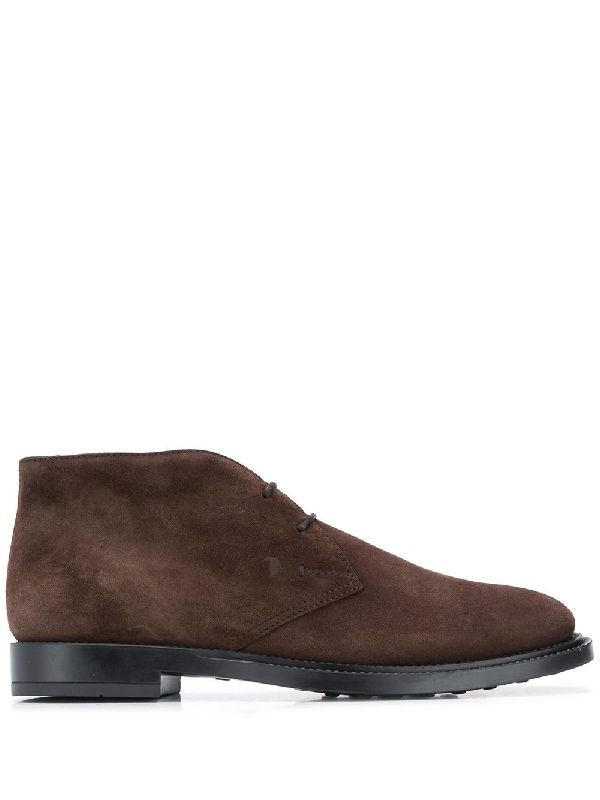 Logo Suede Desert Boots