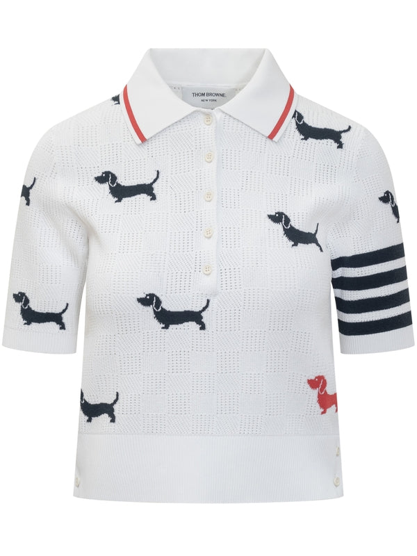 4-Bar Hector Jacquard Short Sleeve Polo Shirt