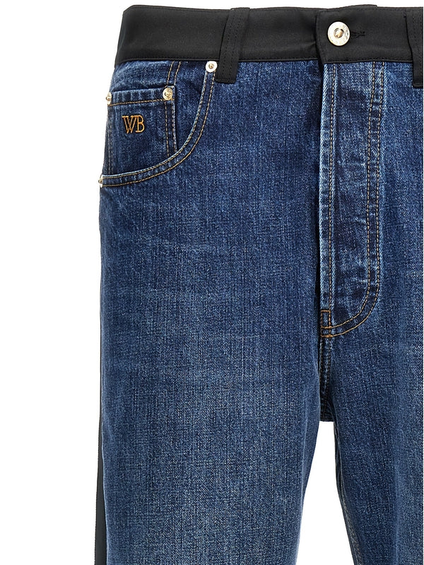 Panel Detail Denim Pants