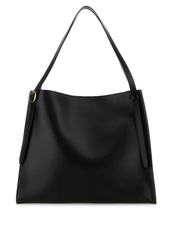 Belt Strap Leather Tote Bag