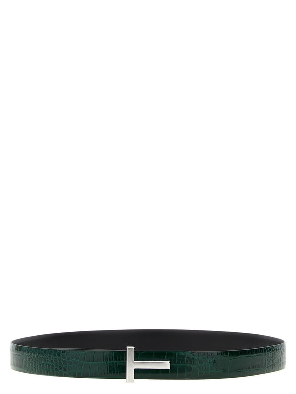 Tom Ford Green Leather Belts