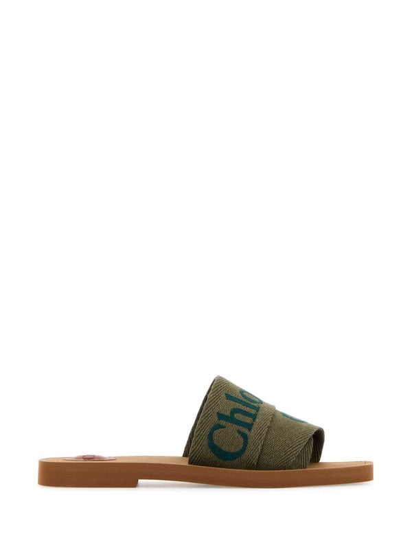 Woody Logo Band Flat Sandals