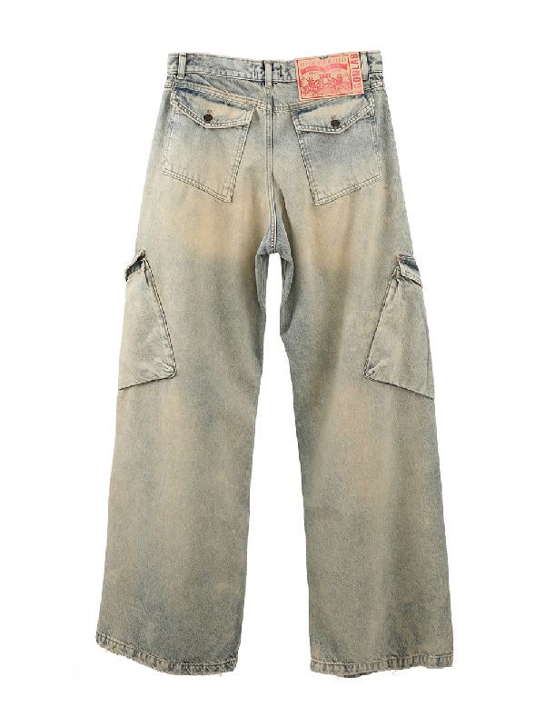 Wide Cargo Denim Pants