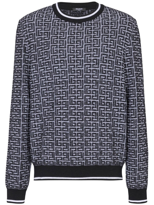 All-Over Logo Jacquard Wool Knit