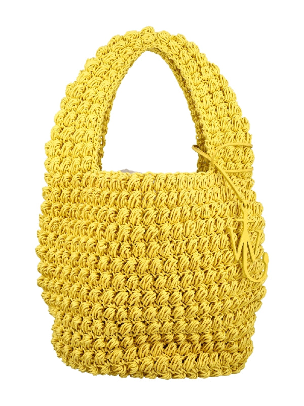 Yellow Crochet Large Popcorn Bag