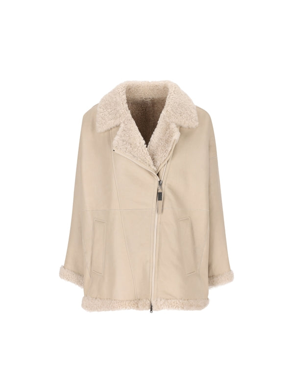 Beige Shearling Jacket