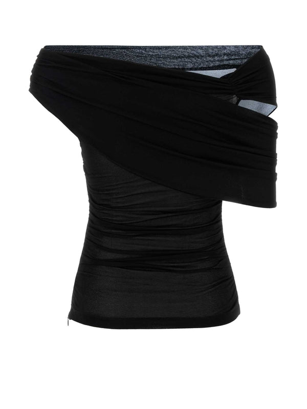 Drape Off Shoulder Blouse