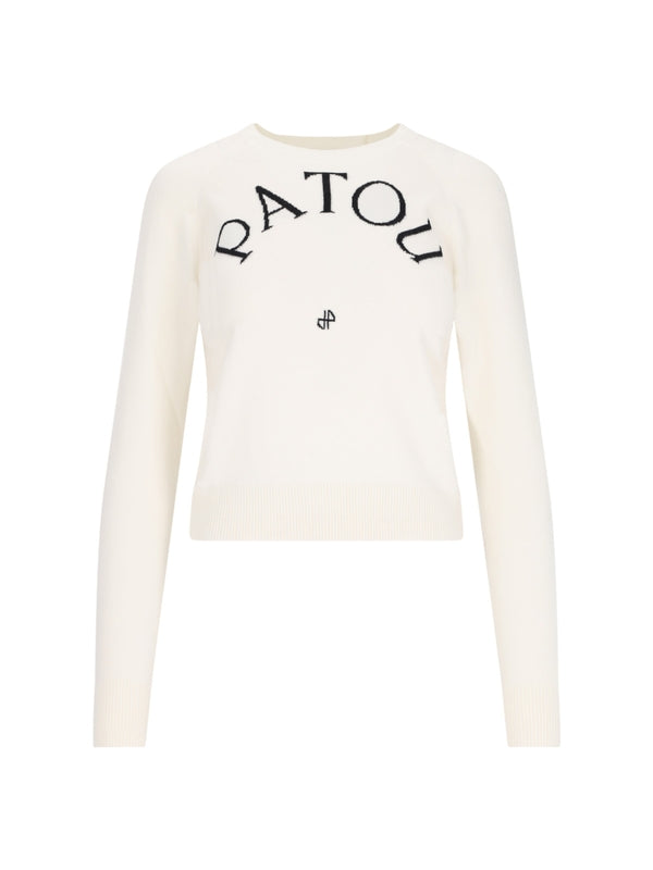 PATOU - Logo Wool Blend Knit - Jente