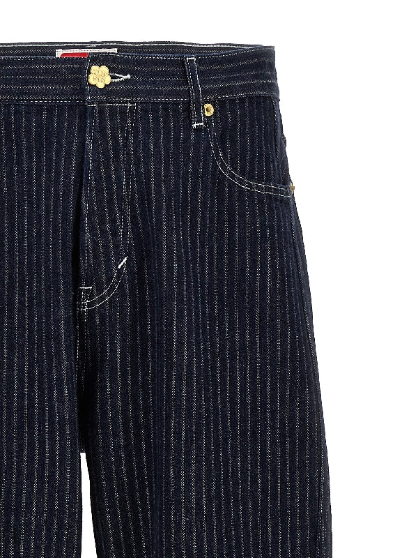 Back Logo Stripe Denim Pants