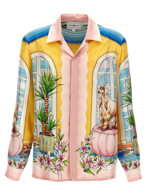 Graphic
  Printing Silk Shirt