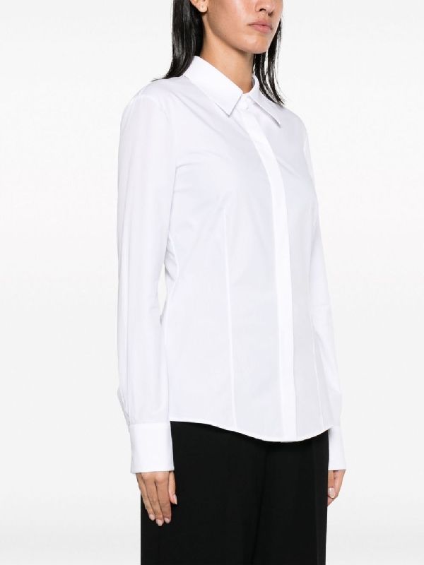 White Cotton Poplin Shirt