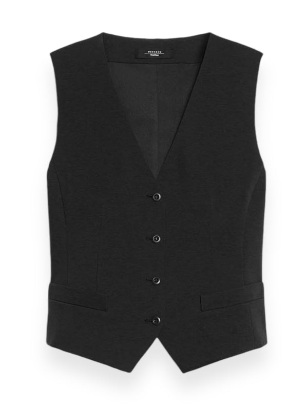 V-Neck Cotton Blend Vest