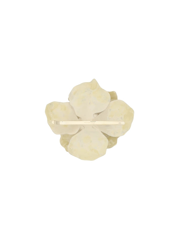 Flower Shape V Logo Brooch