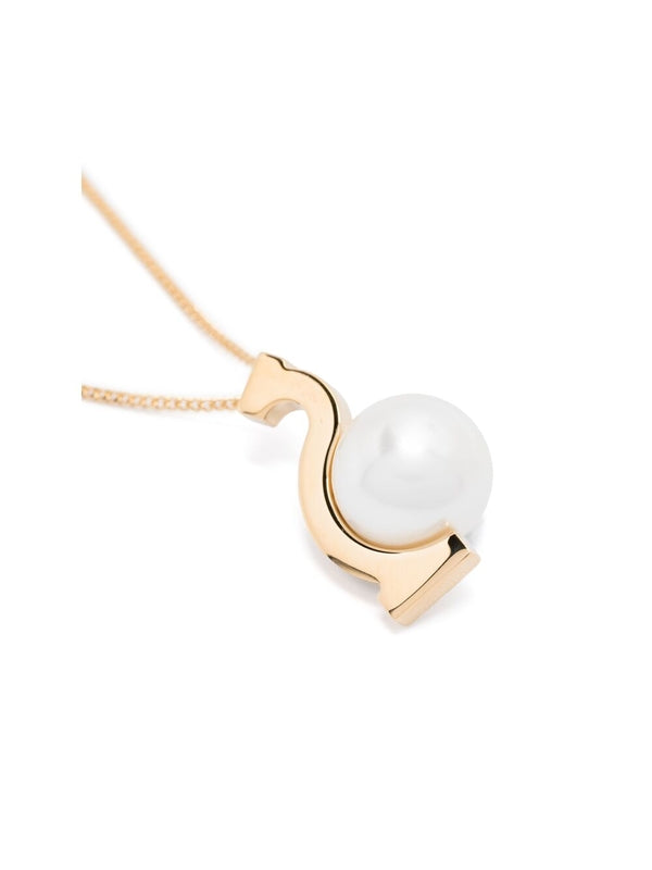 Pearl Pendant Logo Charm
  Necklace