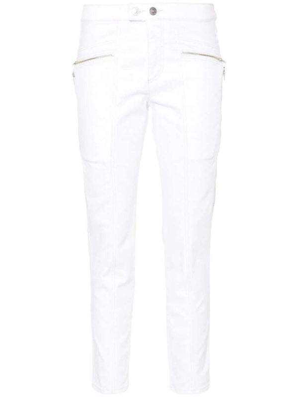 Zipper Pocket Skinny Denim Pants