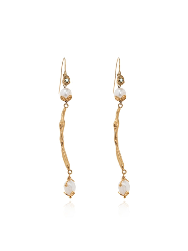 Pearl Decoration Drop Earrings