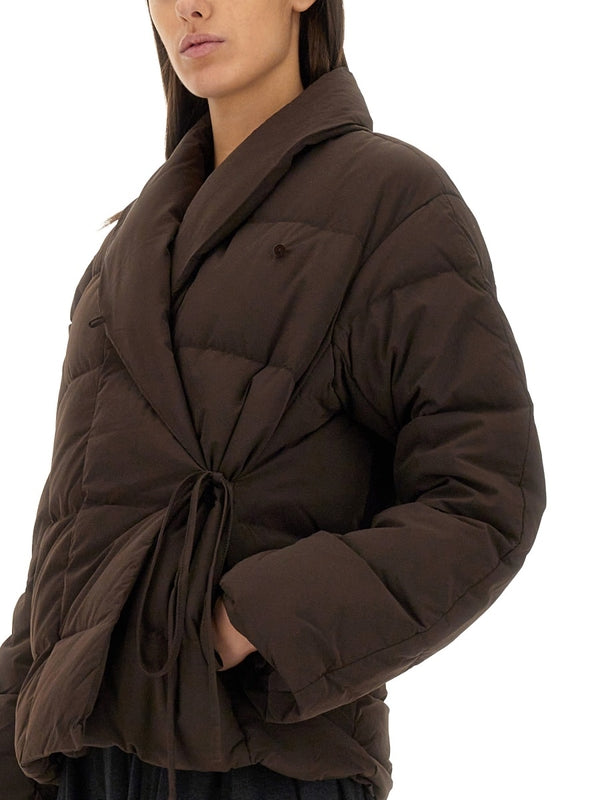 Ash High-neck Wrap Padded Jacket