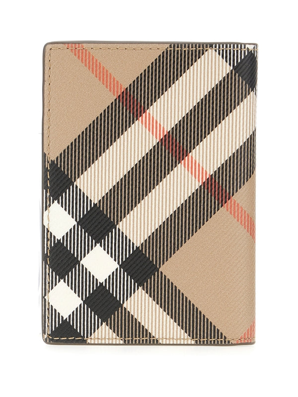 Vintage Check Fold Card Wallet